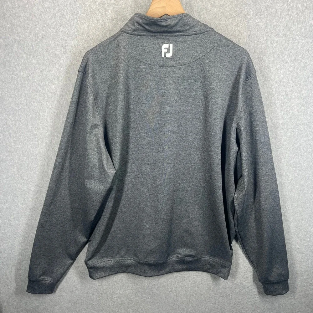 FootJoy 1/4 Zip Pullover Mens XL Gray Hilton Head National Golf EUC